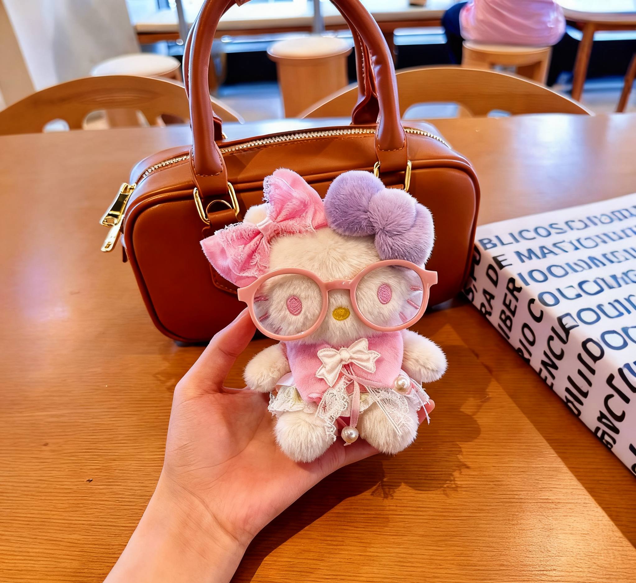 Spring Season Cute Hello Kitty Bag Charm Anime Adorable Healing Decorative Accessory