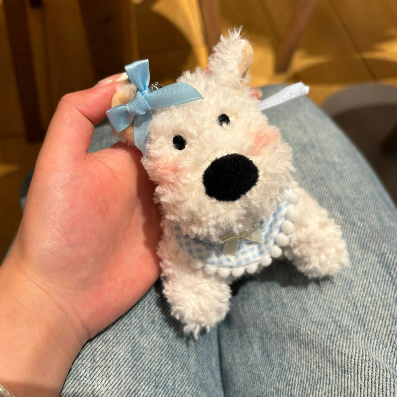 Cute West Highland Puppy Plush Toy Keychain Doodle Anime Gift