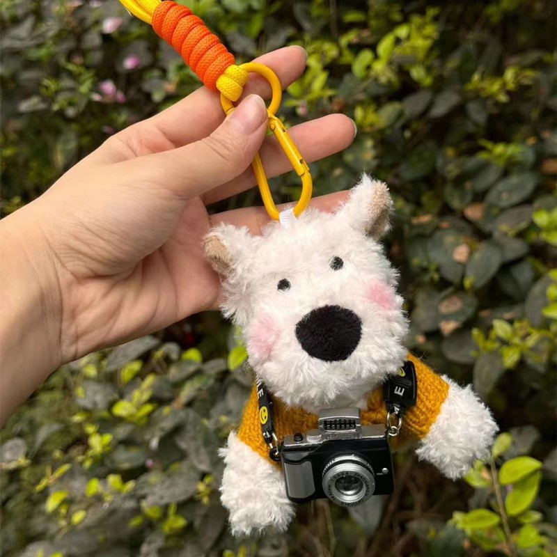 Cute West Highland Puppy Plush Toy Keychain Doodle Anime Gift