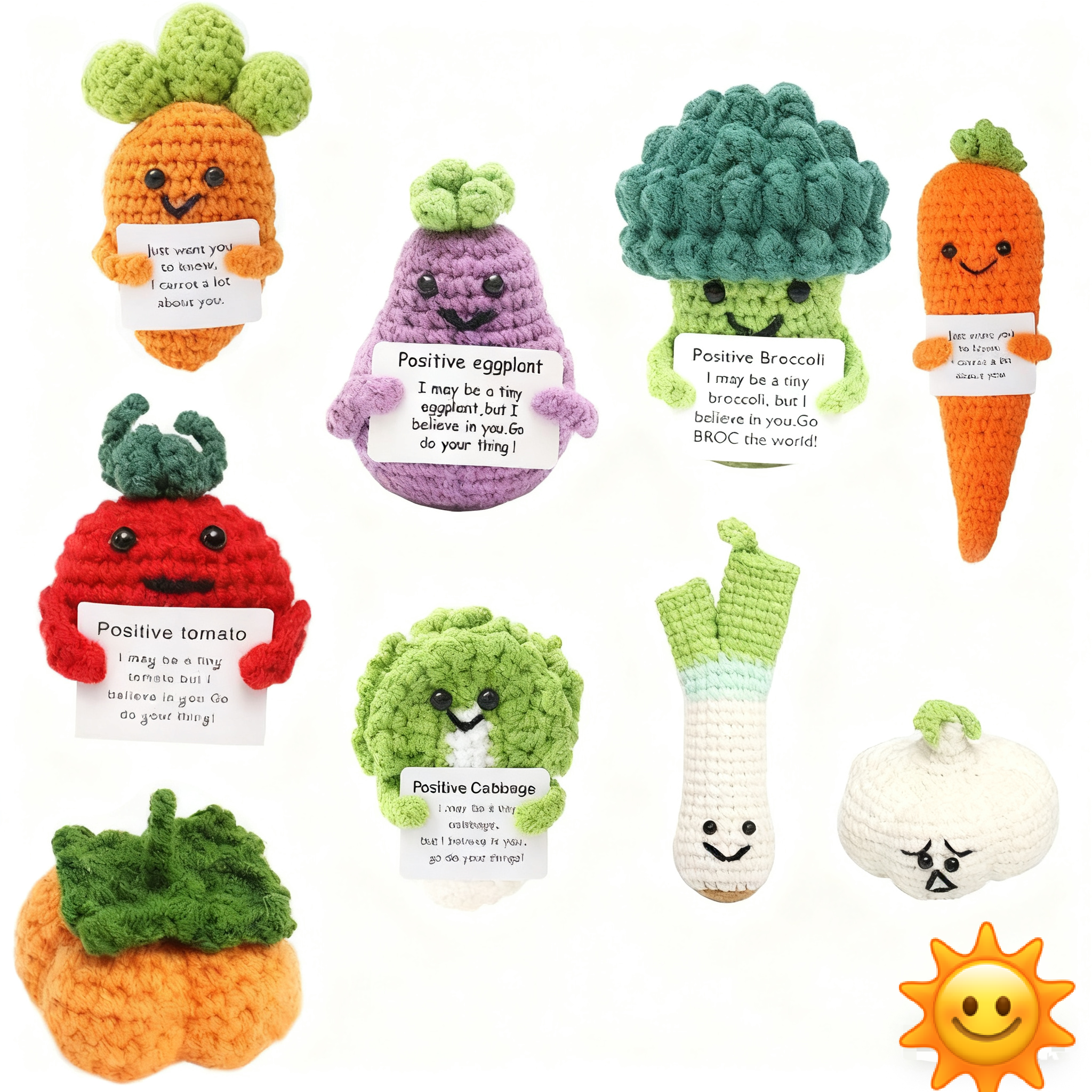Cute handmade crocheted vegetable dolls ~ knitted accessories and popular toys（1）