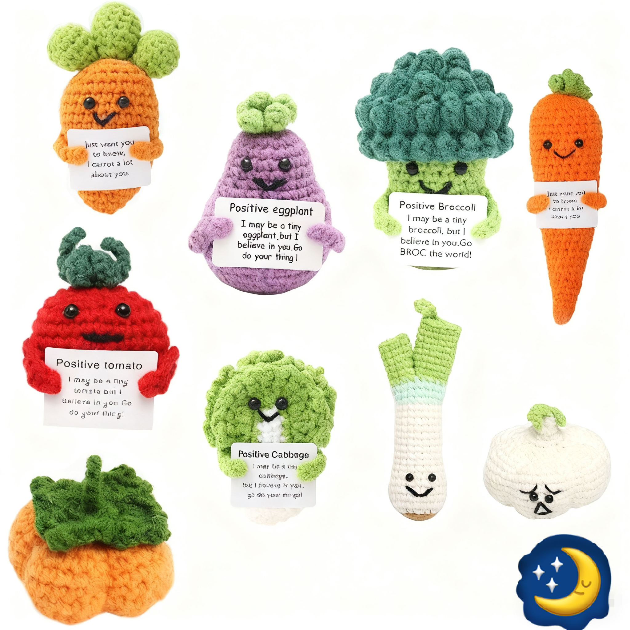 Cute handmade crocheted vegetable dolls ~ knitted accessories and popular toys（2）