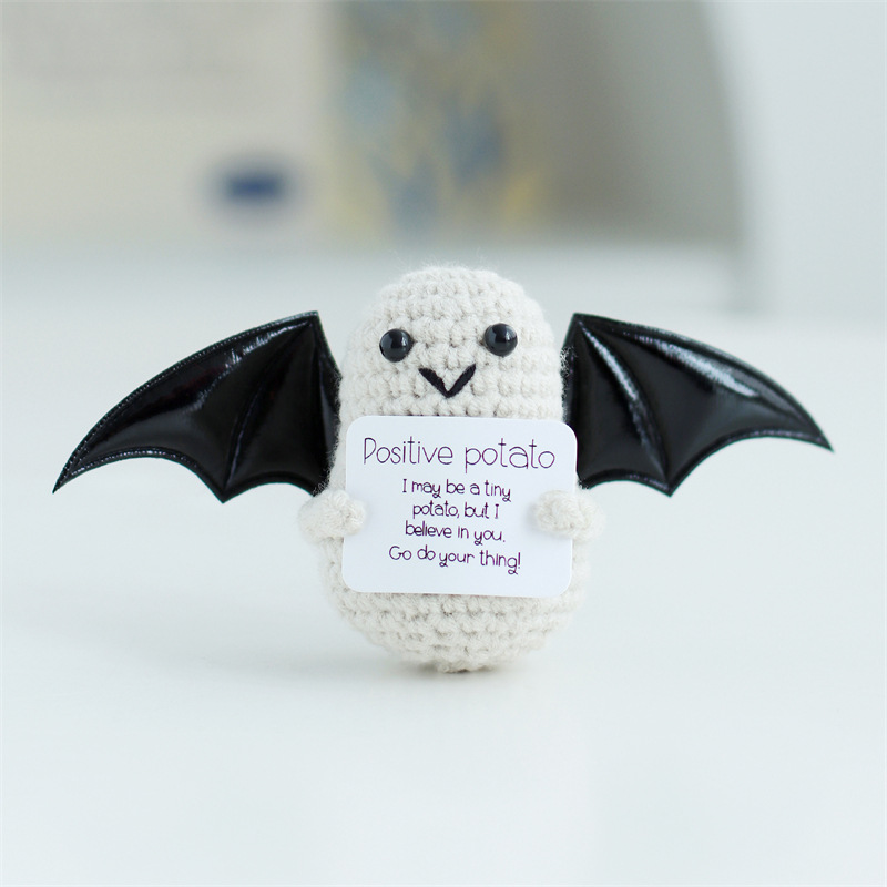 Christmas Crochet Potato Doll Positive Energy Wool Knitted Flower Handheld Ornament Cross Border Gift