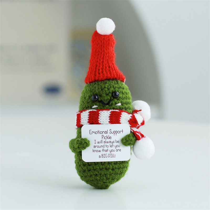 Christmas Crochet Potato Doll Positive Energy Wool Knitted Flower Handheld Ornament Cross Border Gift