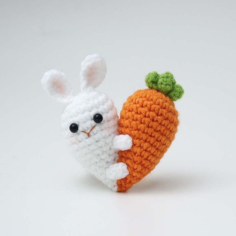 Cute handmade crocheted positive energy doll heart hug emoji pack, a knitted gift for couples.