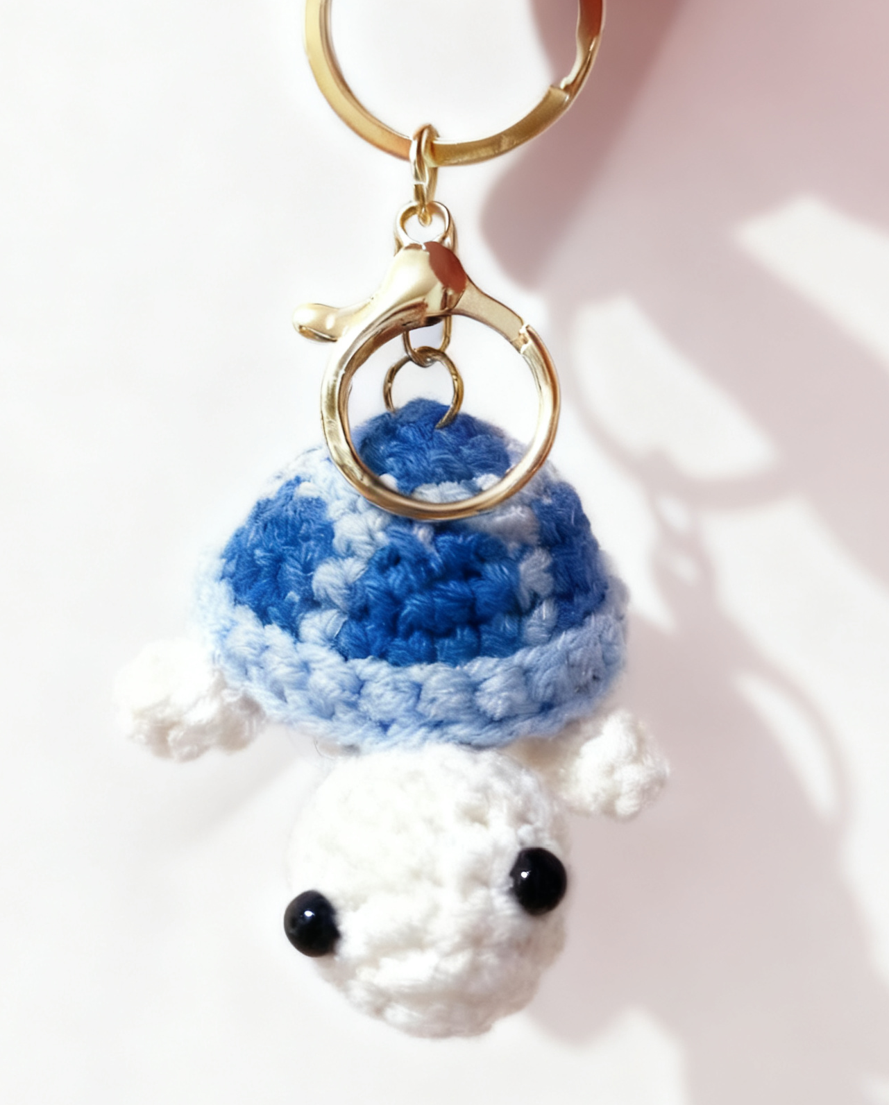 Cute Mini Turtle Keychain Handmade Crocheted Doll Creative Animal Keyring