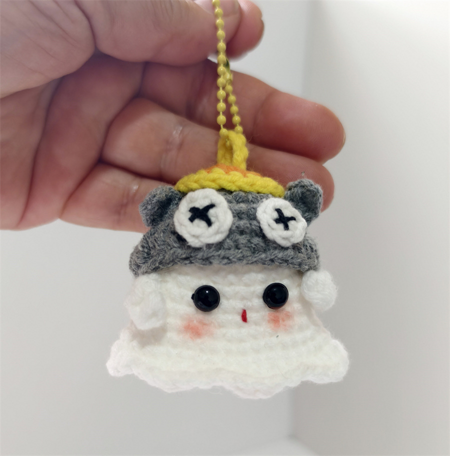 Cross-border bestseller: Cute handmade ghost keychain/car pendant/gift for couples and best friends (1)