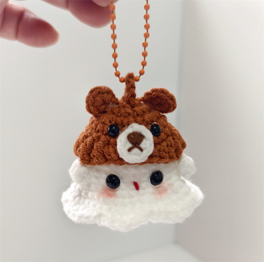 Cross-border bestseller: Cute handmade ghost keychain/car pendant/gift for couples and best friends (1)
