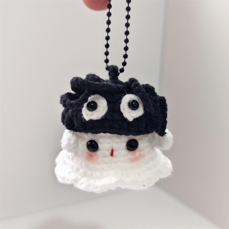 Cross-border bestseller: Cute handmade ghost keychain/car pendant/gift for couples and best friends (1)