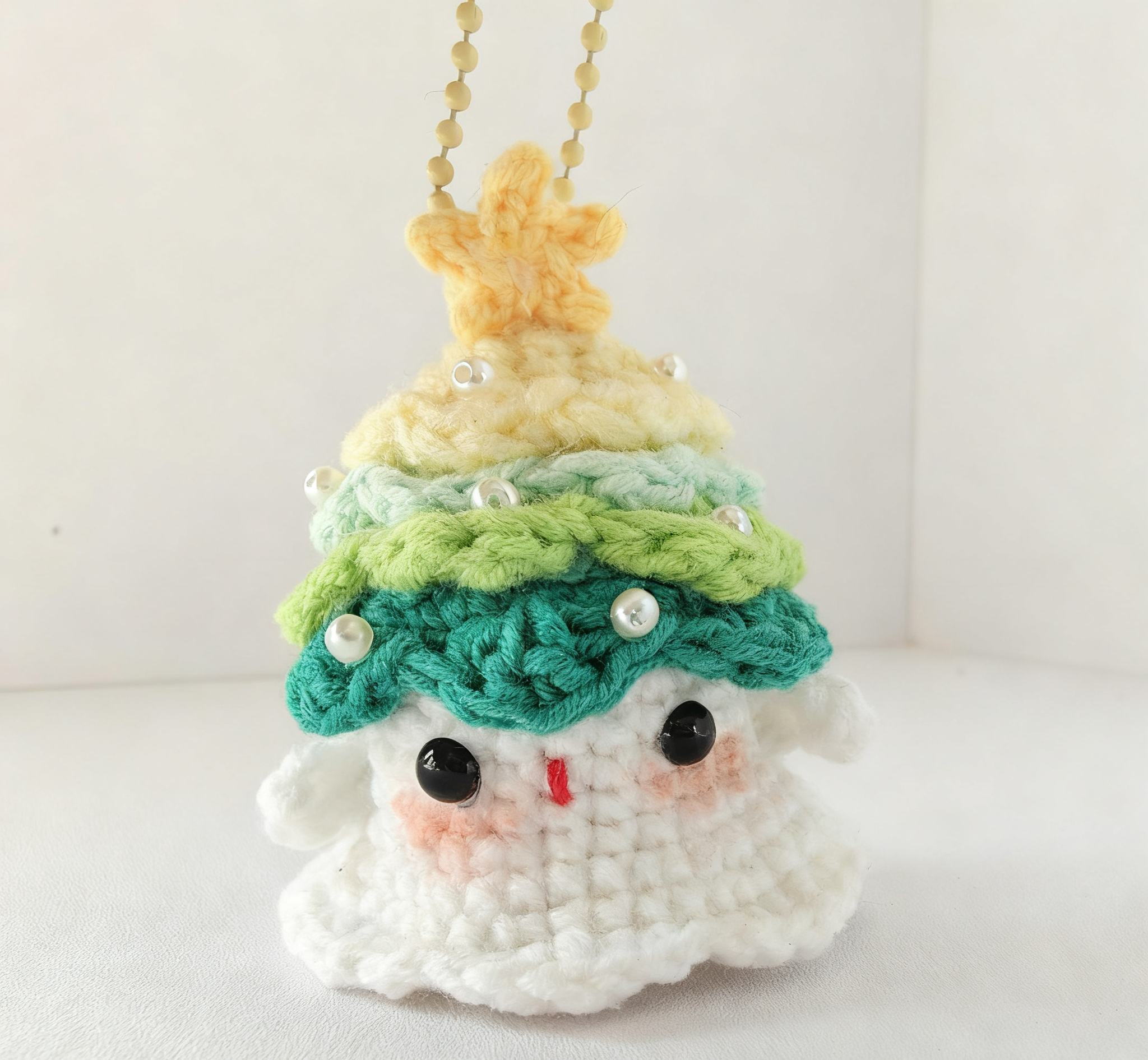 Cute Mini Turtle Keychain Handmade Crocheted Doll Creative Animal Keyring