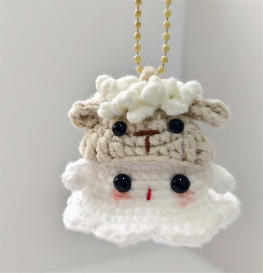 Cross-border bestseller: Cute handmade ghost keychains/bags for couples and best friends, car pendants, and gifts (2)