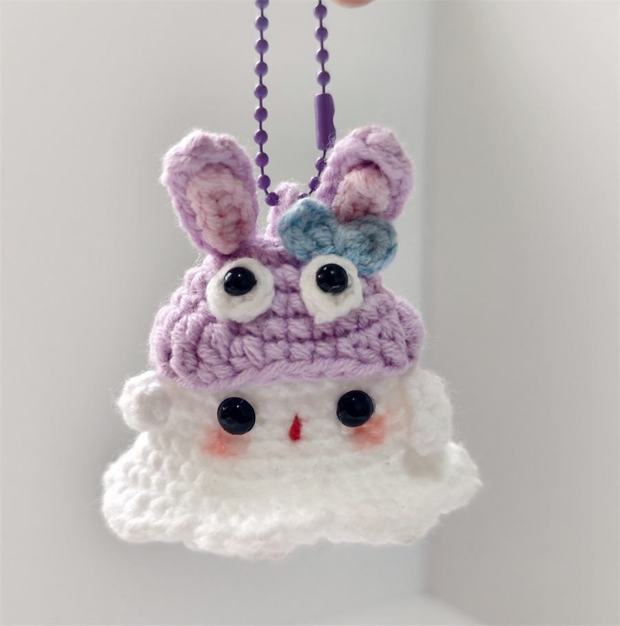 Cross-border bestseller: Cute handmade ghost keychains/bags for couples and best friends, car pendants, and gifts (2)