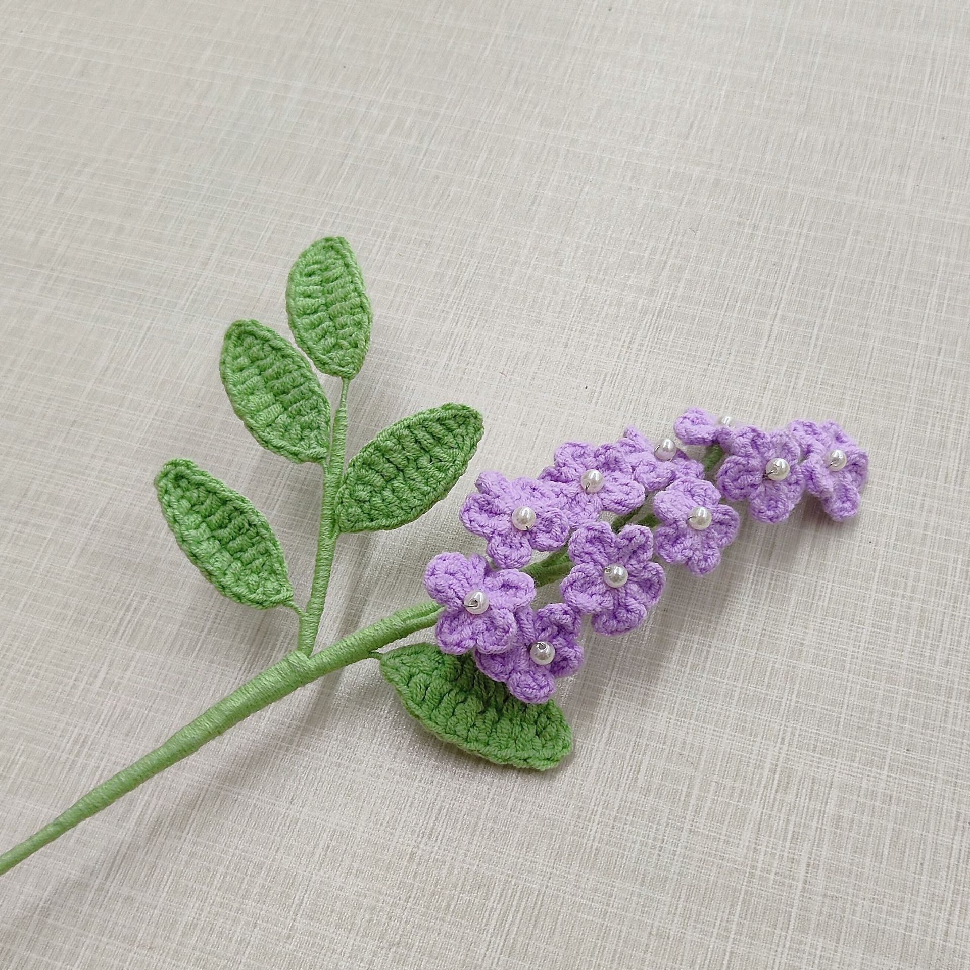 Handmade Crochet Rowan Flower Bouquet Artificial Yarn Knitted Home Decor Gift Idea~