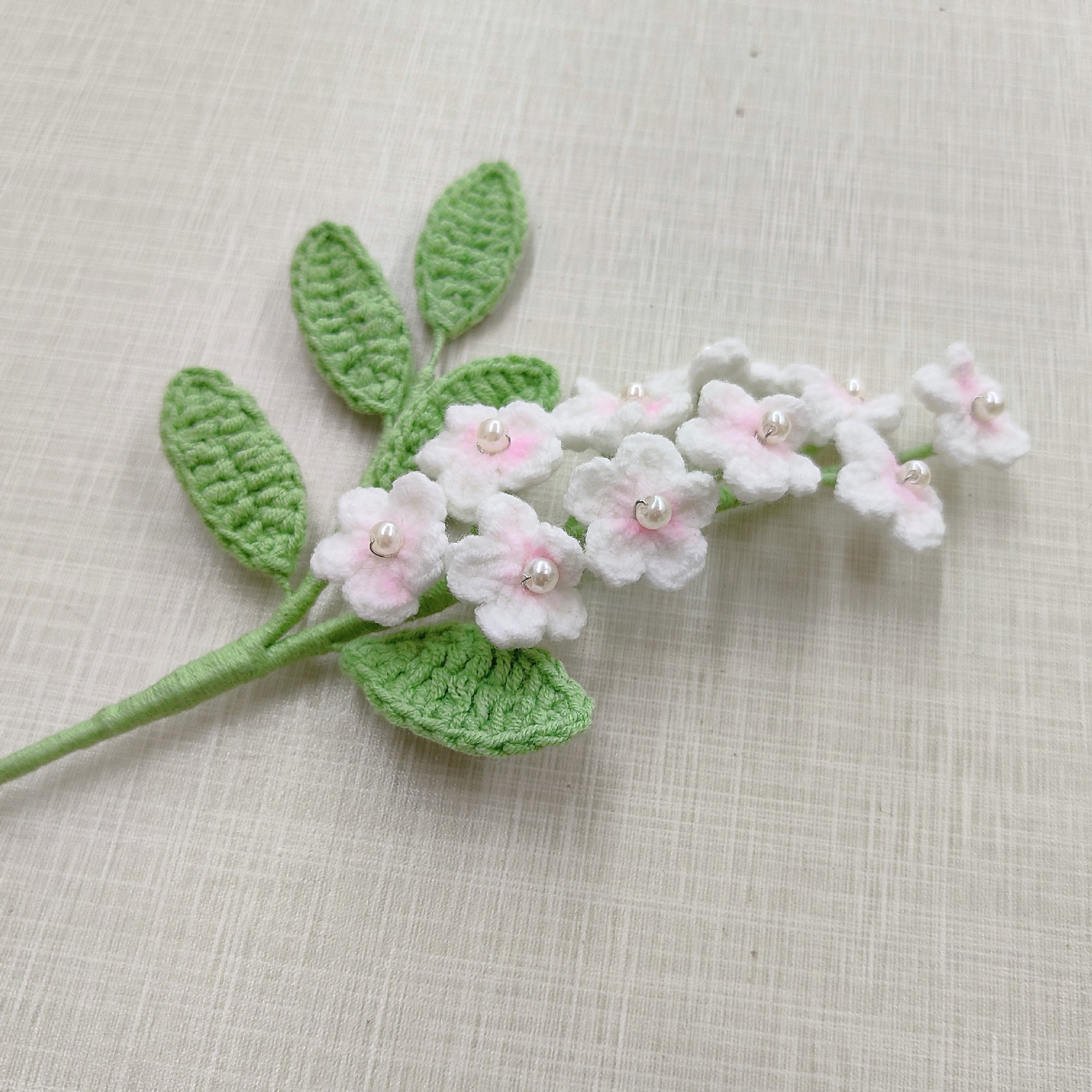 Handmade Crochet Rowan Flower Bouquet Artificial Yarn Knitted Home Decor Gift Idea~