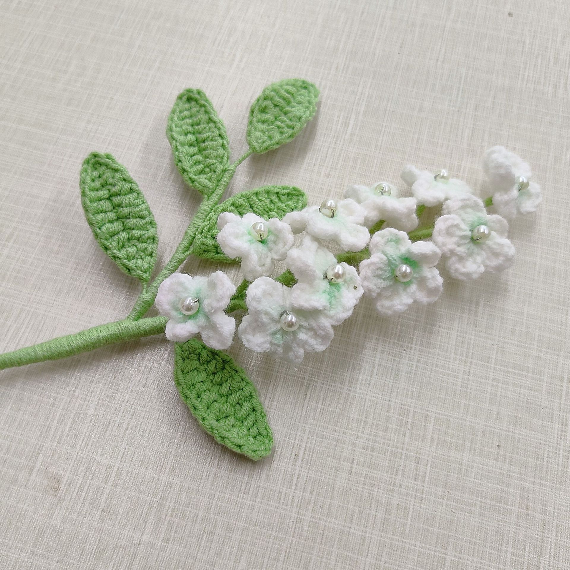 Handmade Crochet Rowan Flower Bouquet Artificial Yarn Knitted Home Decor Gift Idea~