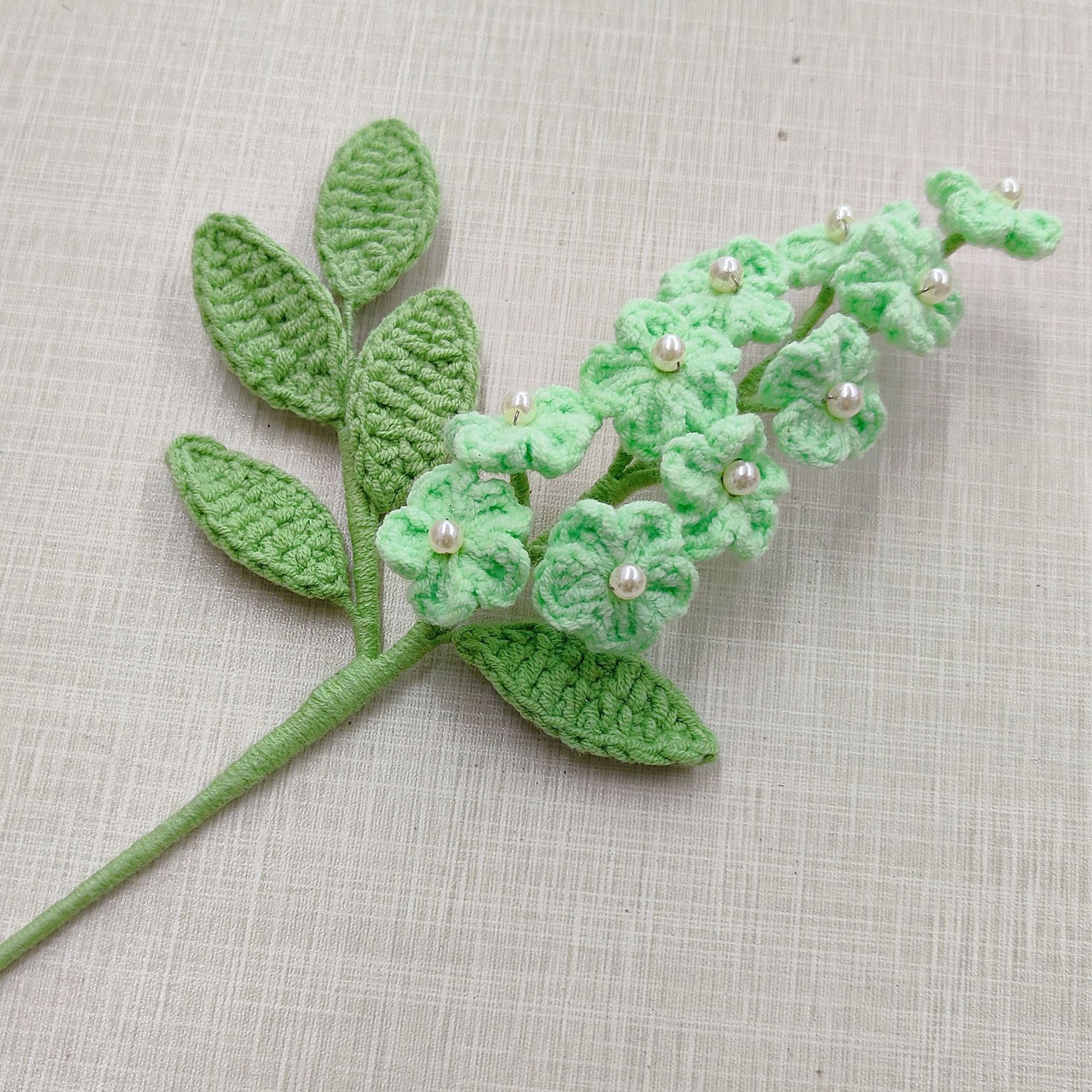 Handmade Crochet Rowan Flower Bouquet Artificial Yarn Knitted Home Decor Gift Idea~