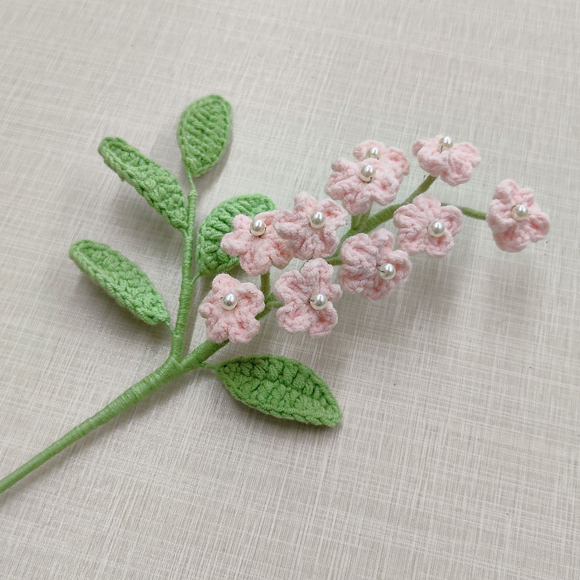 Handmade Crochet Rowan Flower Bouquet Artificial Yarn Knitted Home Decor Gift Idea~