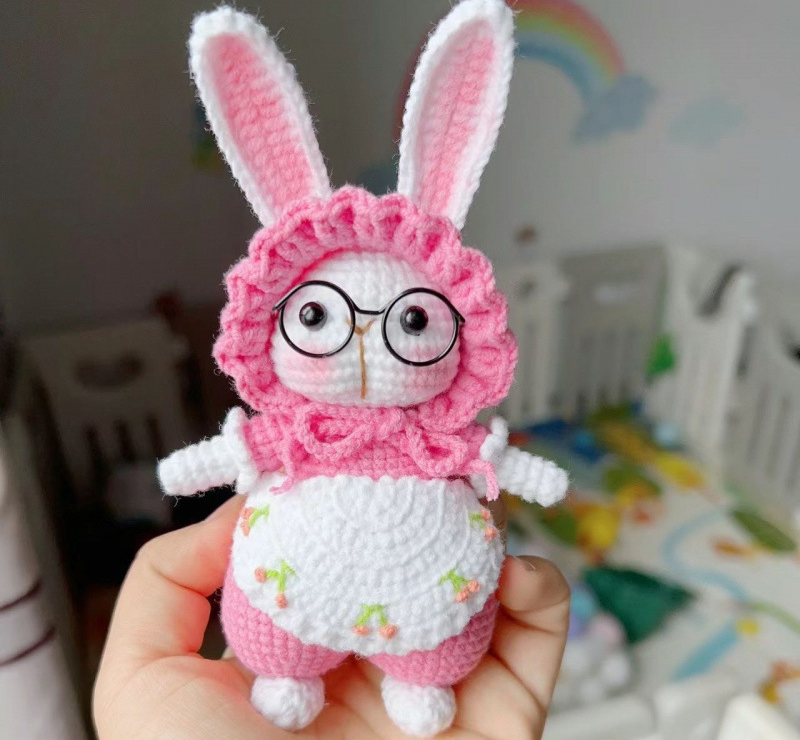 DIY Crochet Kit Candy Color Yarn Doll Making Material Set Keychain Couple Pendant Jewelry Supplies