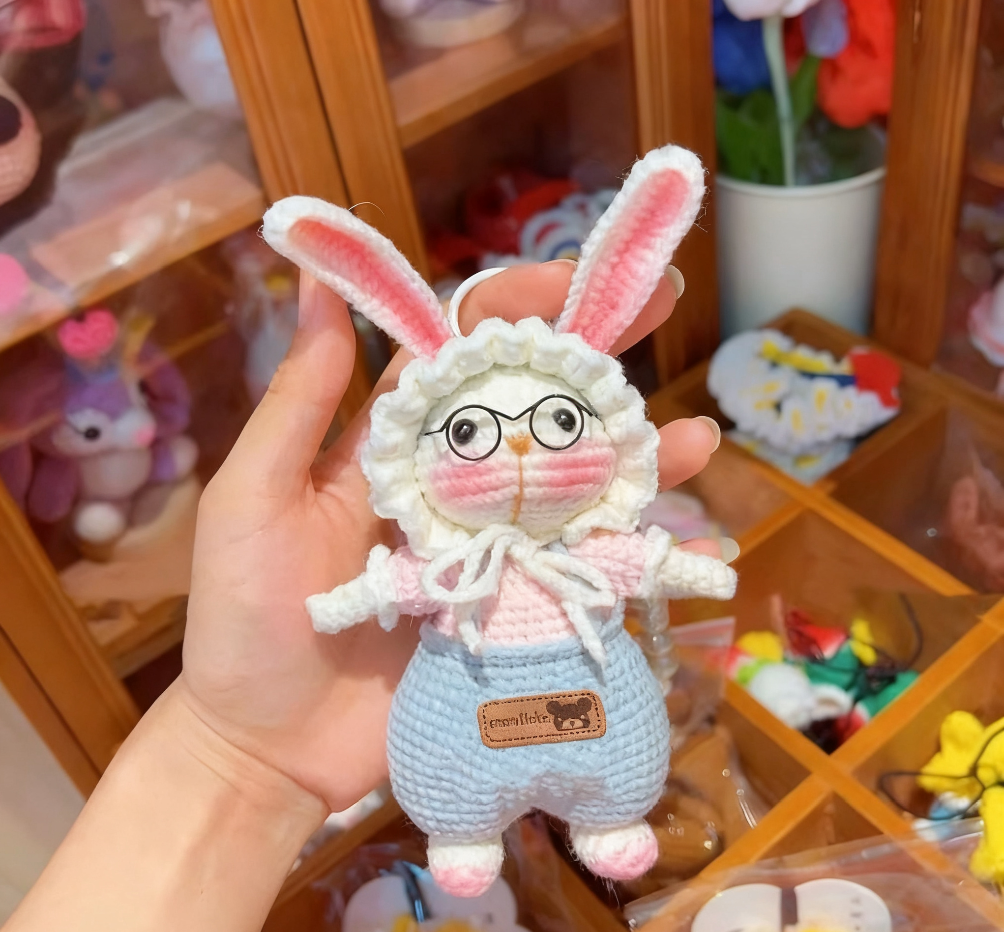 DIY Crochet Kit Candy Color Yarn Doll Making Material Set Keychain Couple Pendant Jewelry Supplies