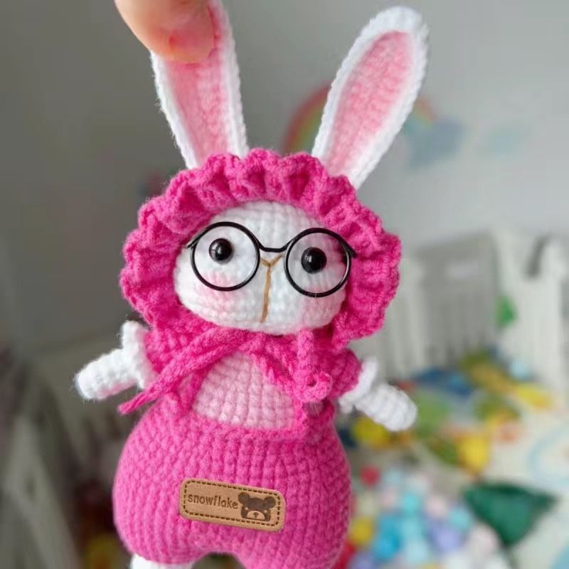 DIY Crochet Kit Candy Color Yarn Doll Making Material Set Keychain Couple Pendant Jewelry Supplies