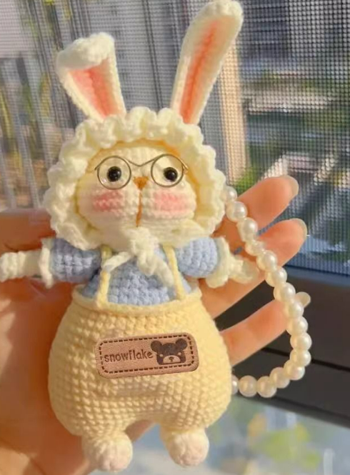 Handmade Knitted Christmas Doll Set Santa Claus Reindeer Snowman Figurines Holiday Decorations