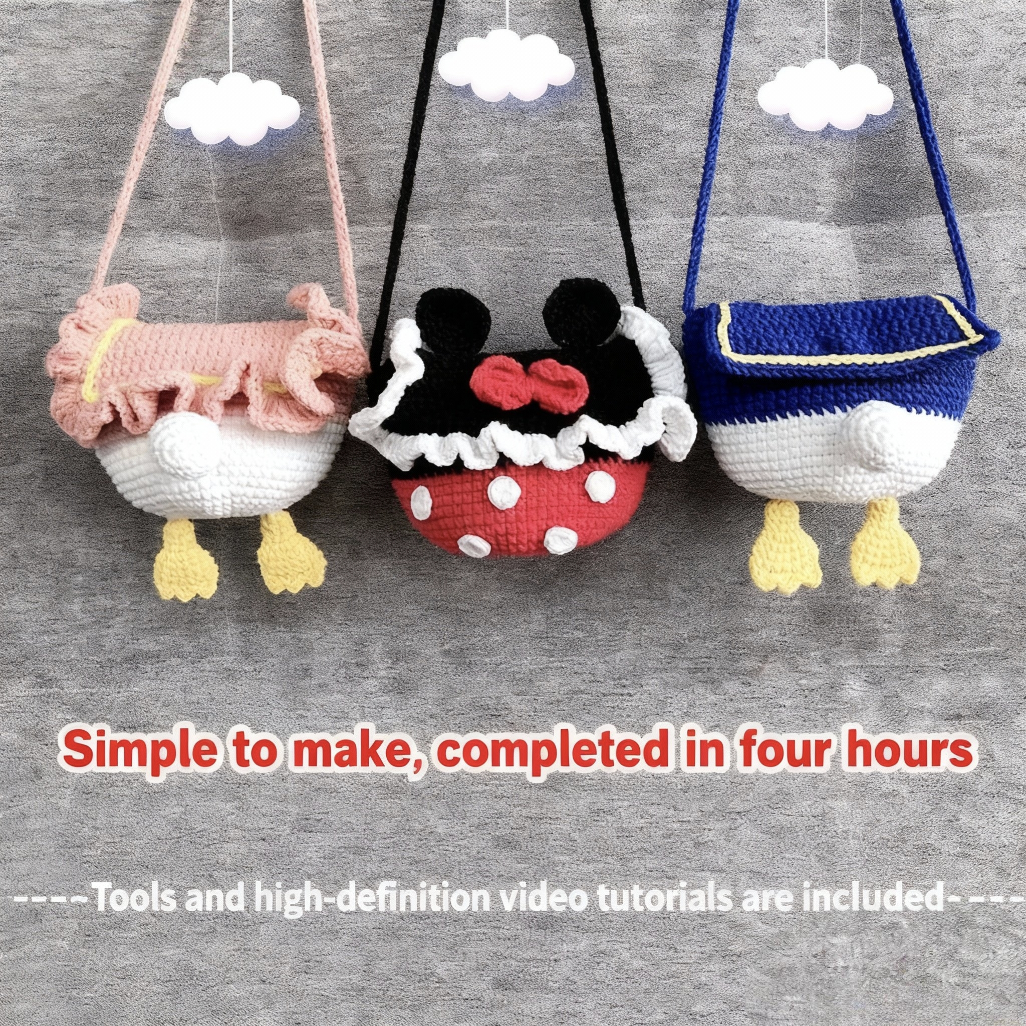 DIY Crochet Donald Duck Bag Kit